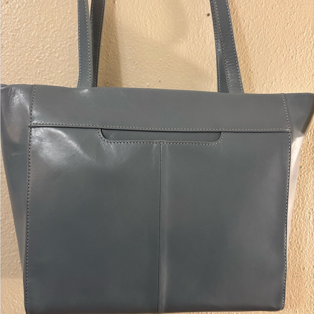 Light Blue Hobo Leather Tote Bag NWT - Picture 2 of 11